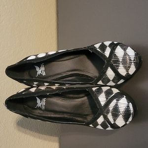 Black and White stiletto heels